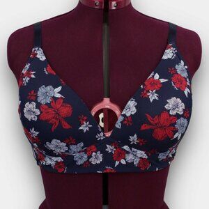 Nautica Floral Print Bra - Red and Blue